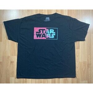 Star Wars Pink & Green Logo Graphic Tee (Men’s 3XL) • MAD Engine T-Shirt • EUC